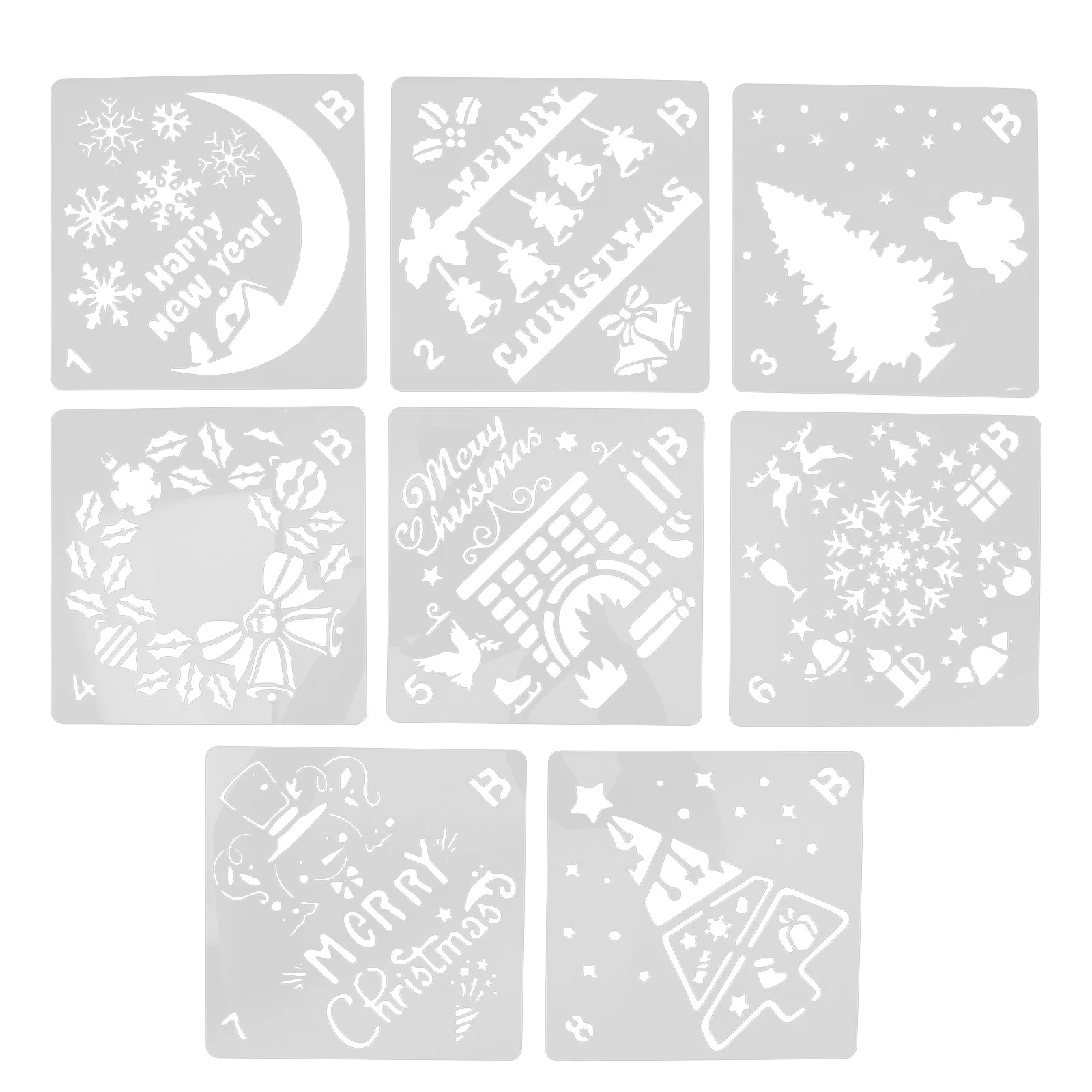 1 комплект, 1 комплект рождественских трафаретов