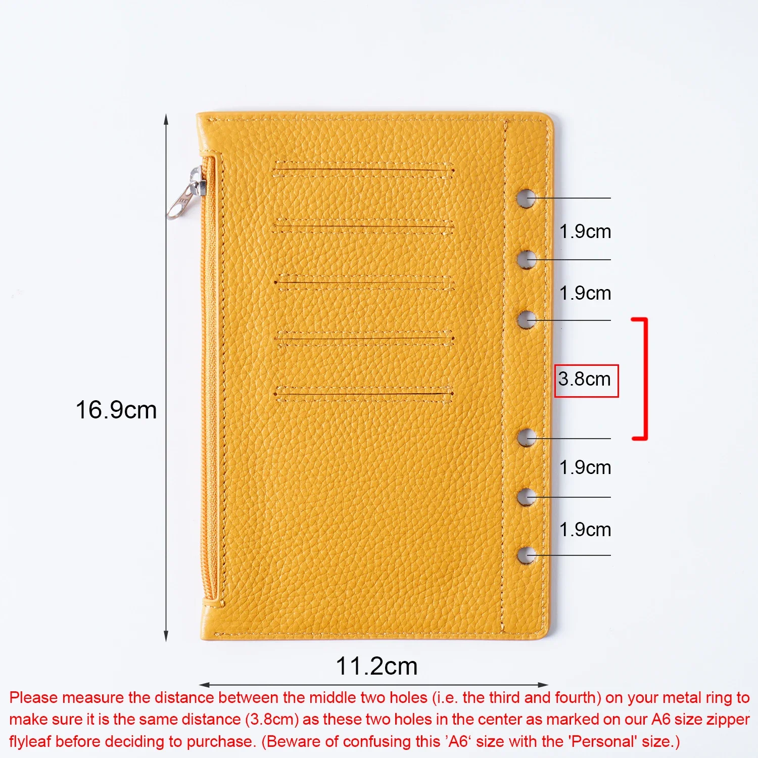Moterm zipper flyleaf для планировщика кольца формата а6 - Фотография_2