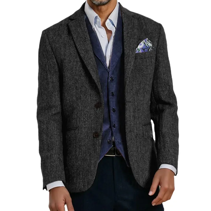 Коричневые твидовые повседневные - Фотография_3