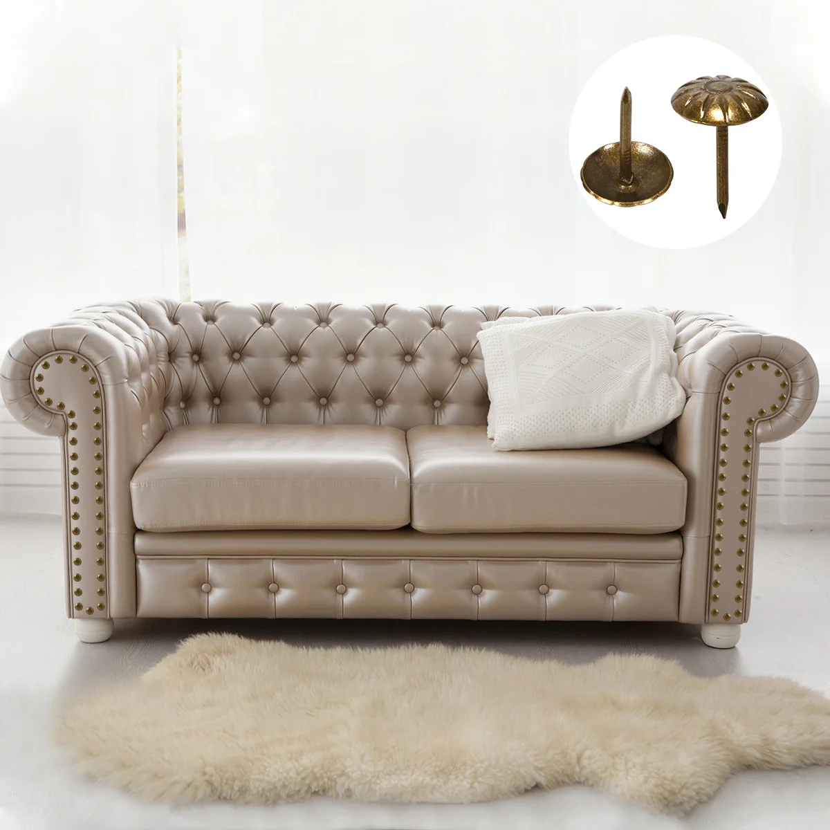 Декоративные канцелярские кнопки легкий железный материал для дивана - Фотография_5