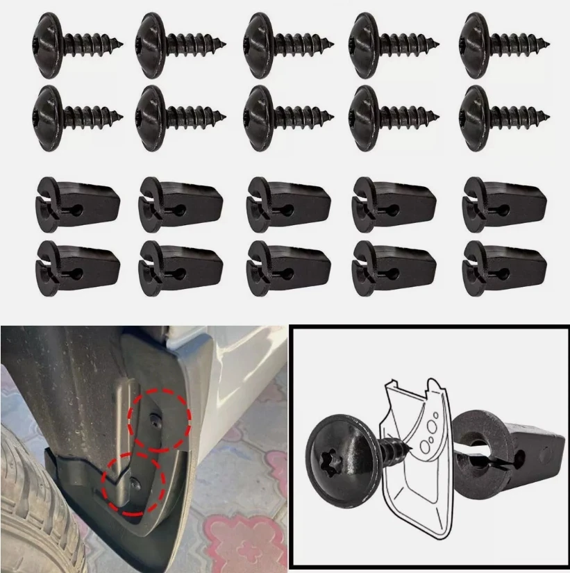 10 пар крепежных болтов для накладки шасси крыла для vw torx - Фотография_3