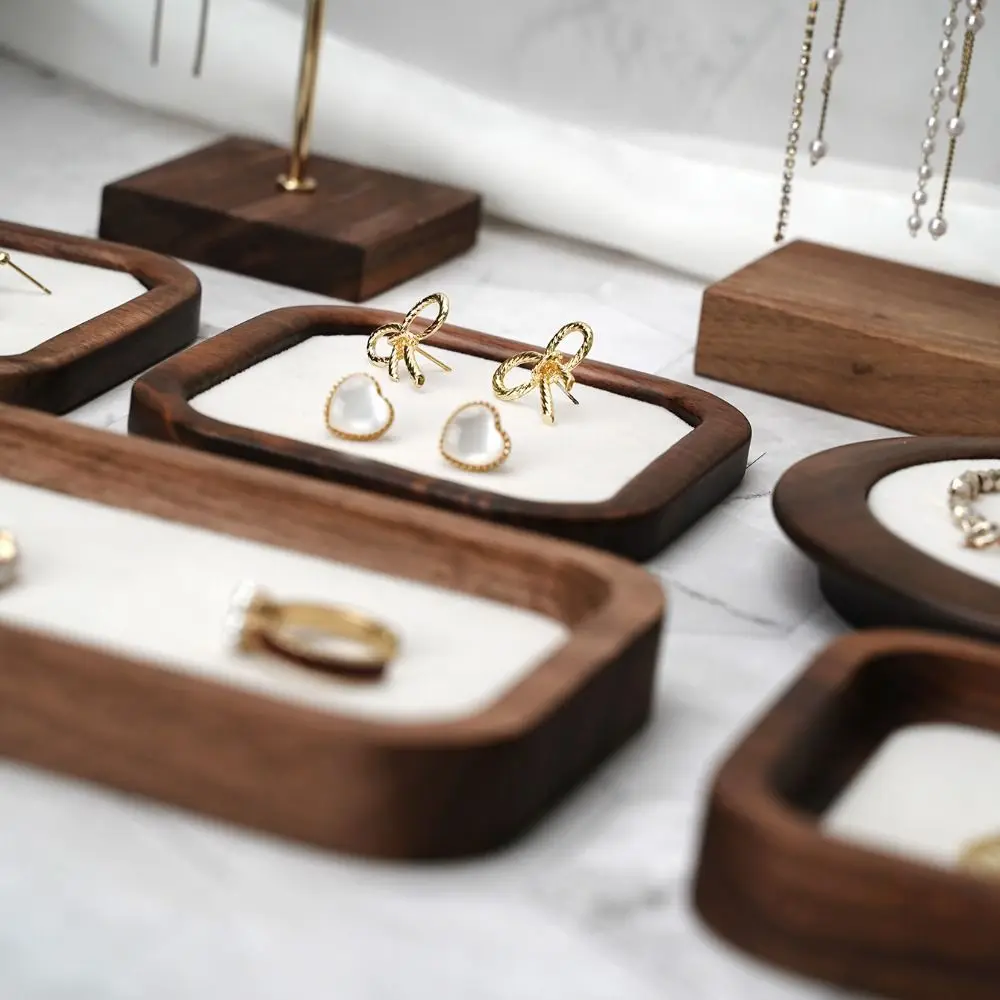 Geometry wood rings tray velvet - Фотография_3