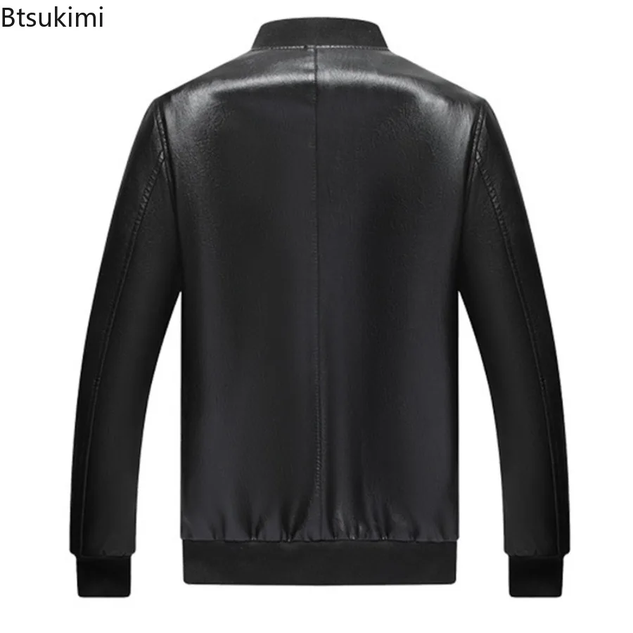 Новые весенне-осенние мужские куртки из искусственной кожи - Фотография_4