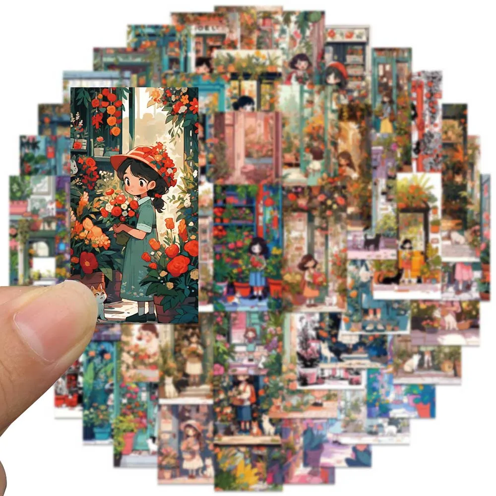 Милые мультяшные цветы для девочек и кошек - Фотография_5