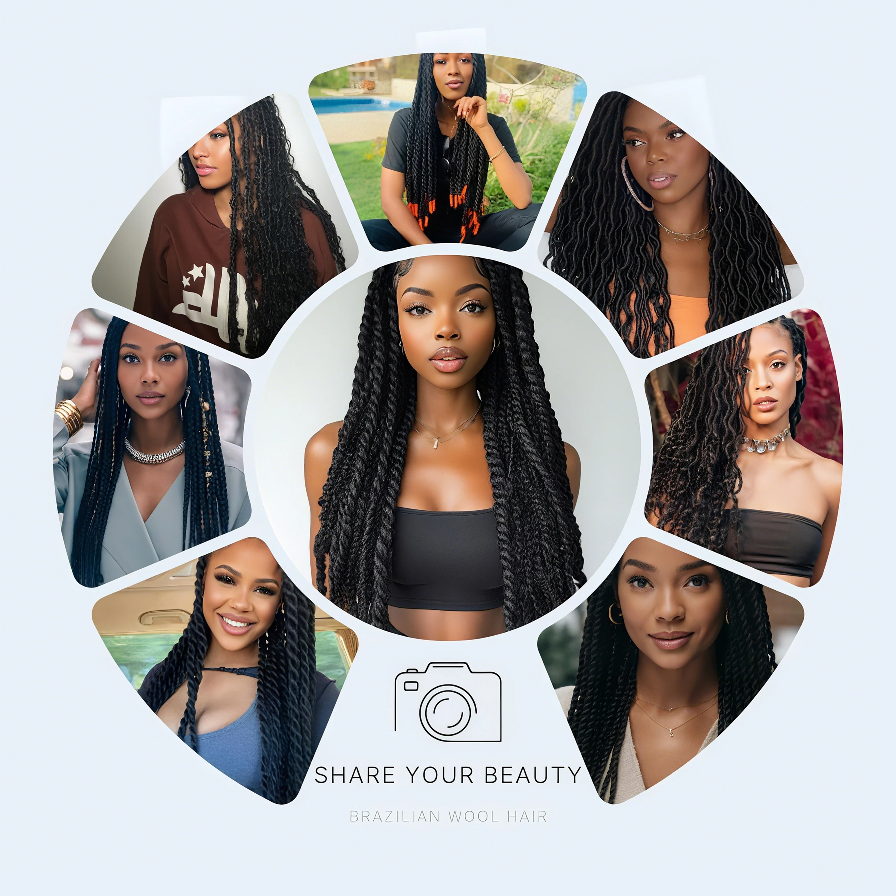 Бразильские шерстяные волосы для jumbo braids - Фотография_6