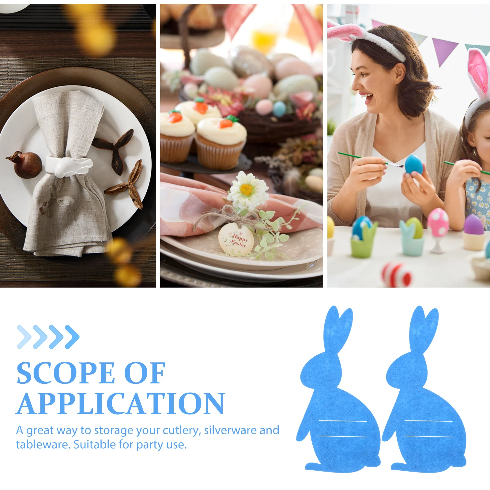 Держатели для столовых приборов в форме кролика - Фотография_6