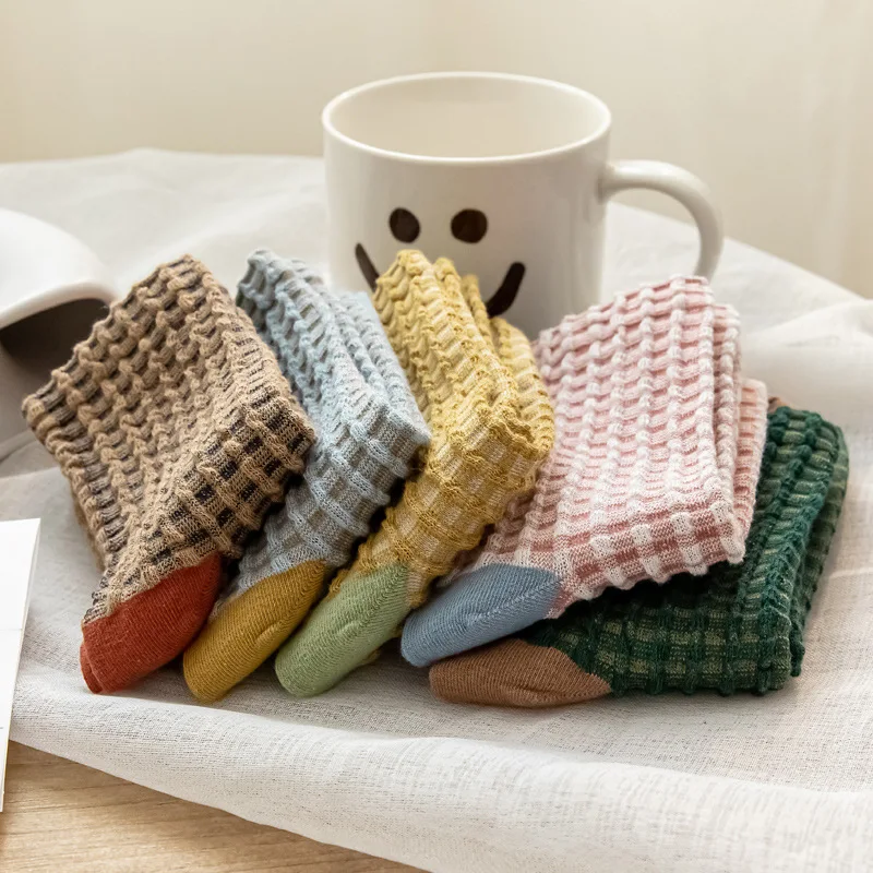 Модные элегантные женские белые носки в стиле харадзюку - Фотография_4