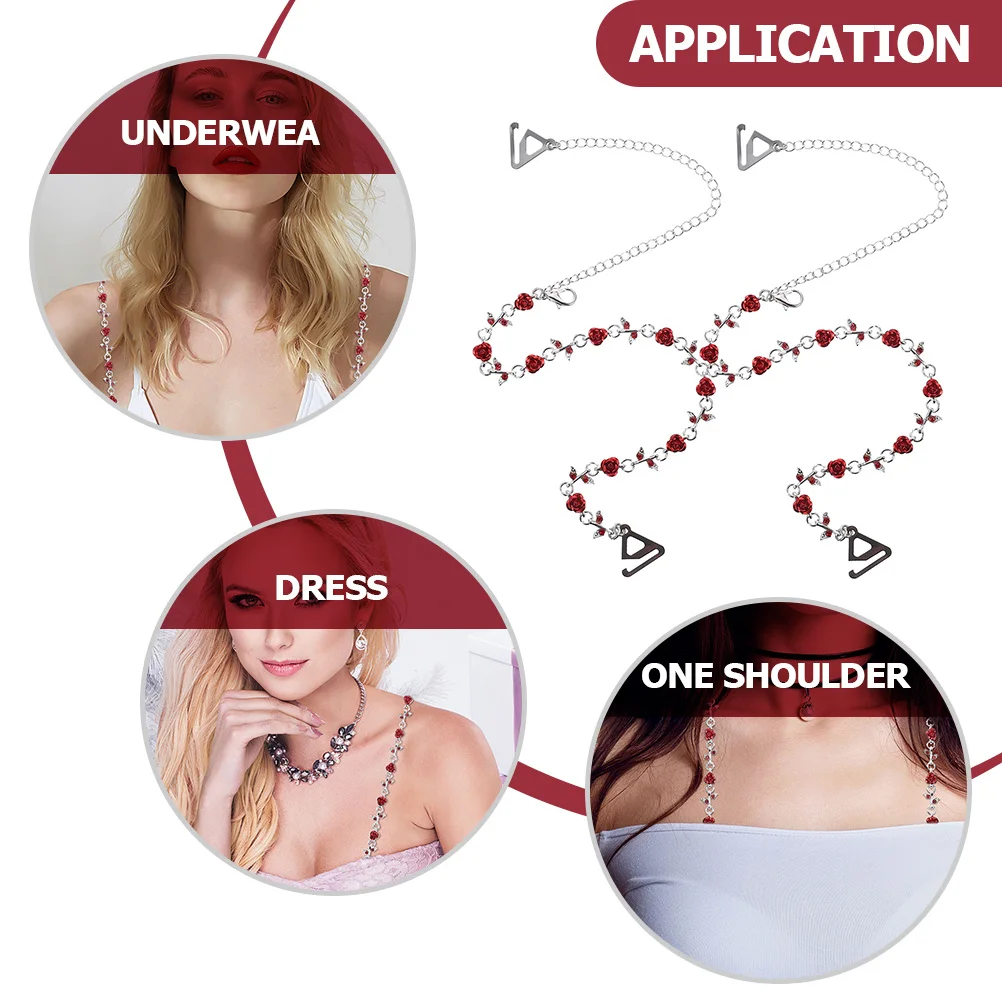 1 пара женских бретелей для бюстгальтера со стразами - Фотография_4