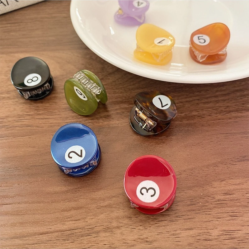 Новые 2 см мини-красочные бильярдные коготь для волос - Фотография_6