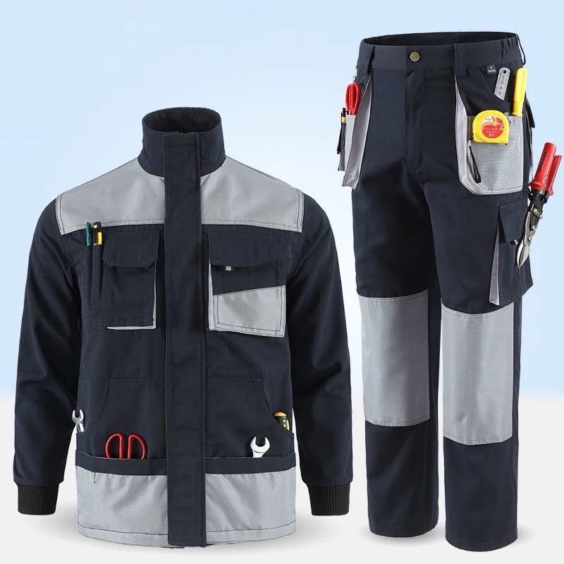 Мужские многофункциональные рабочие брюки с несколькими карманами - Фотография_5