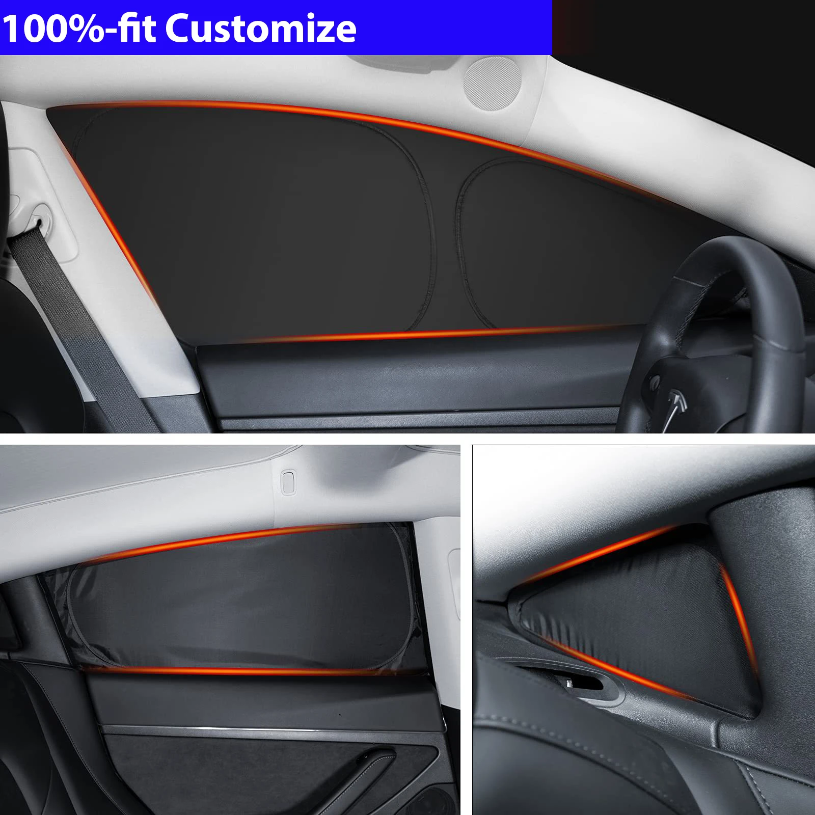 Автомобильный солнцезащитный козырек для tesla model 3 y s x 2024 2025 - Фотография_2