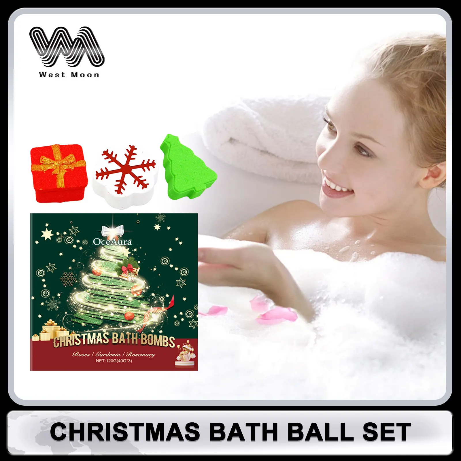 Рождественский набор бомбочек для ванны