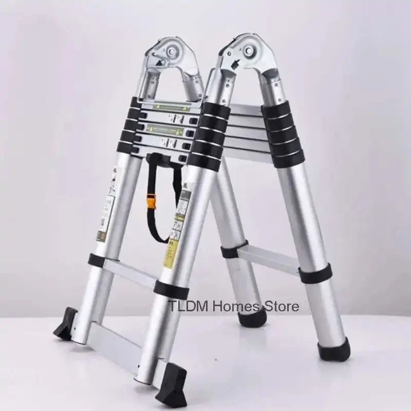 Алюминиевая телескопическая лестница - Фотография_3