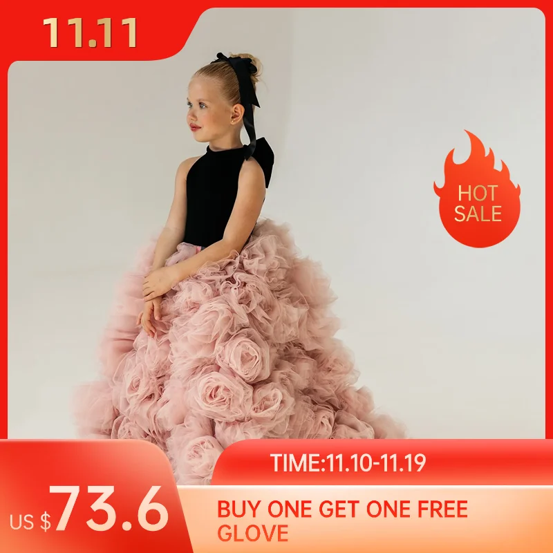 Oimg роскошные бальные платья с цветочным узором для девочек