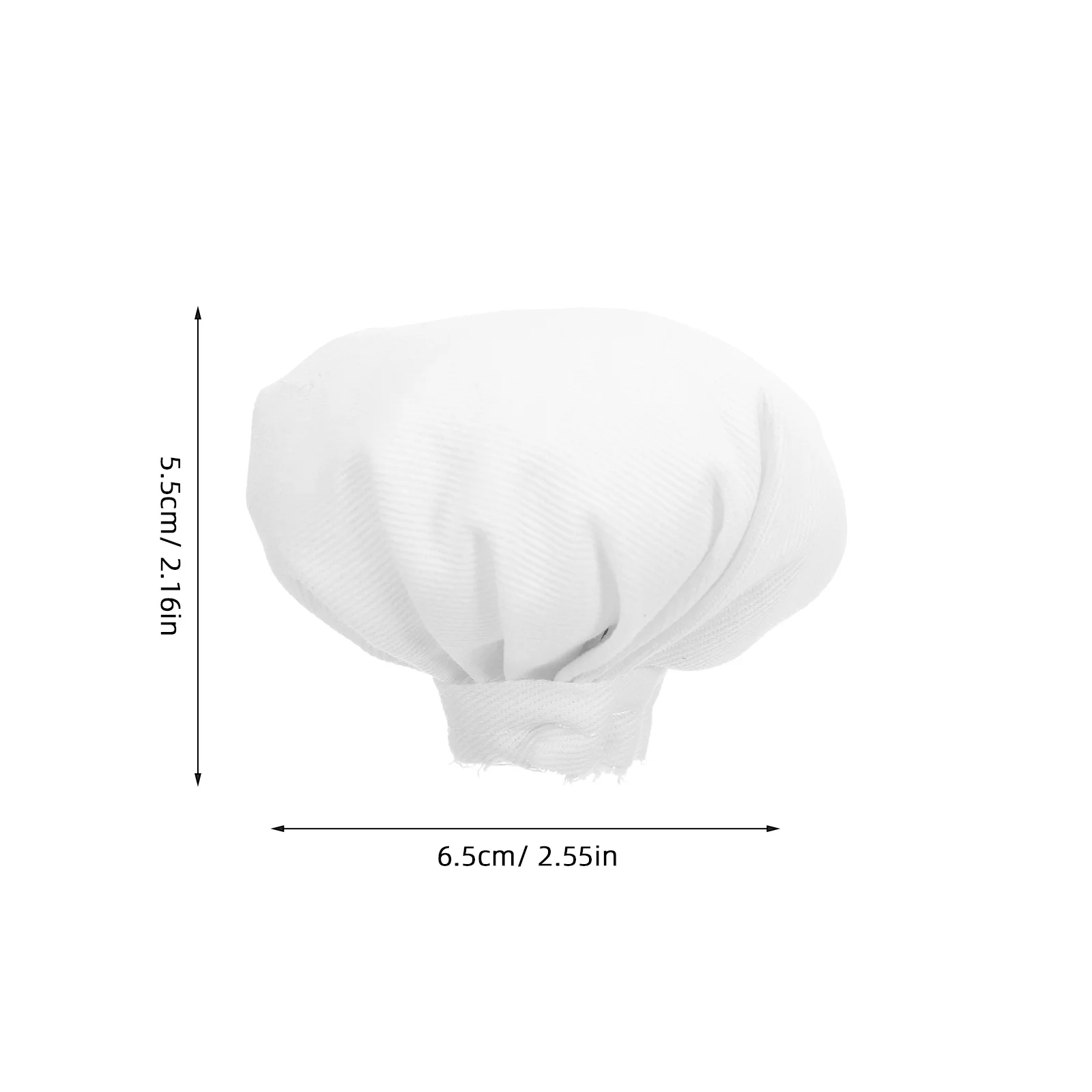 Шапки из белой мягкой ткани - Фотография_3