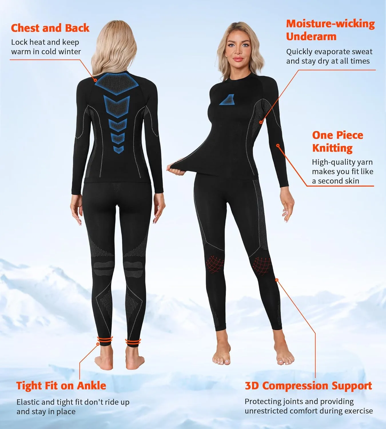 Anfilia женский комплект термобелья для лыж - Фотография_3