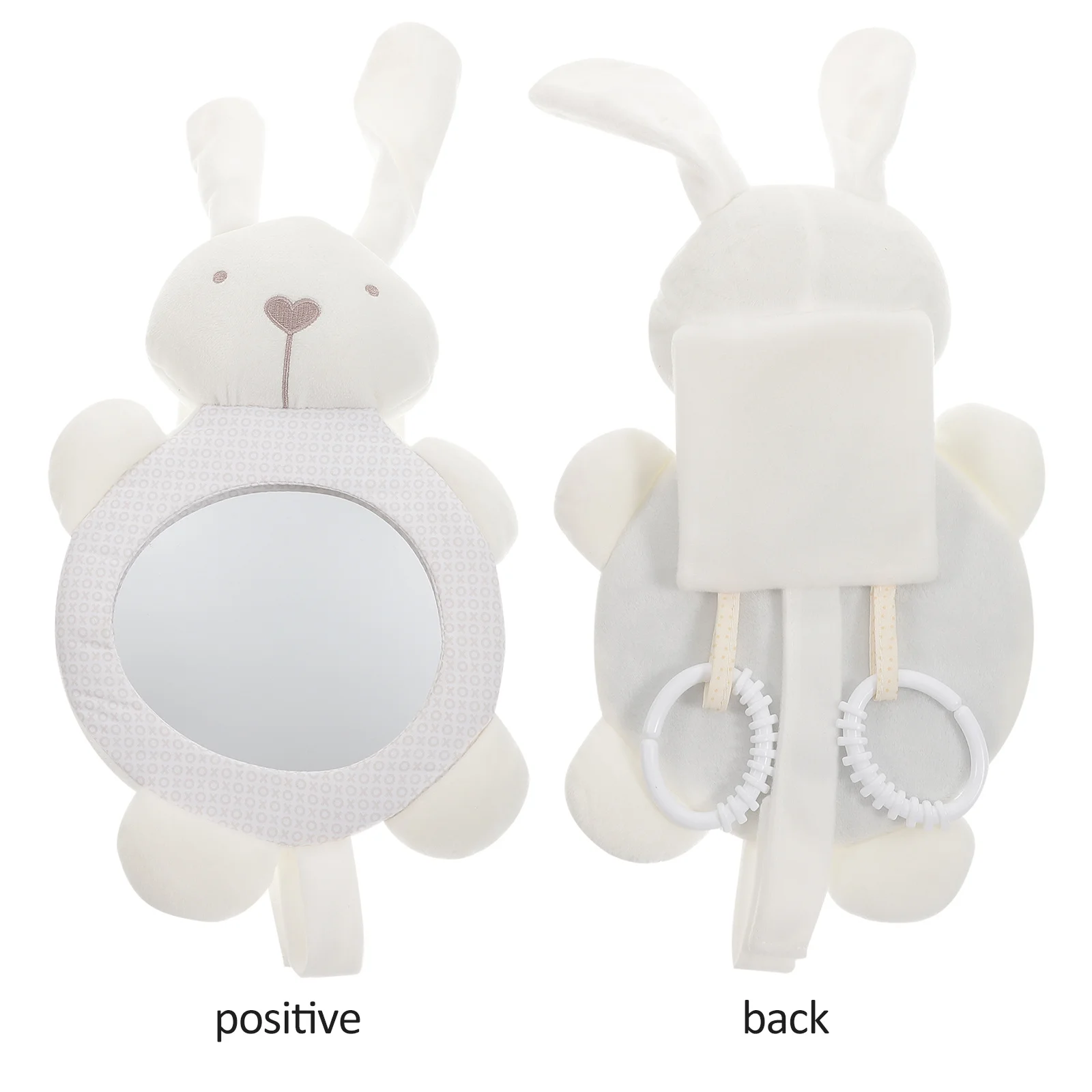 Детское автомобильное зеркало в форме милого кролика для задних сидений - Фотография_4
