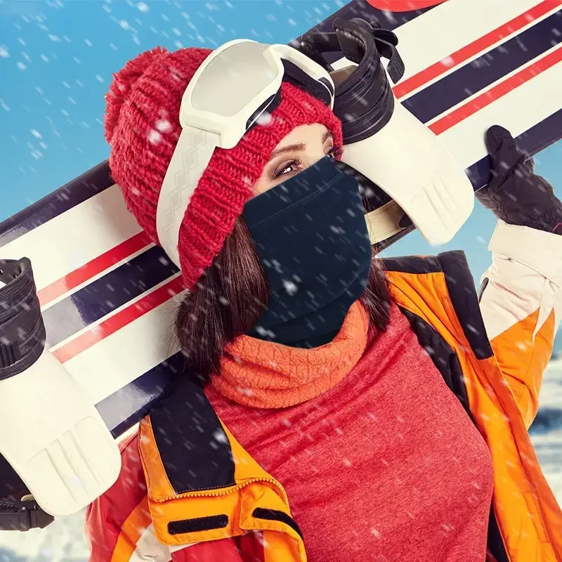 Зимняя теплая ветрозащитная маска унисекс для езды на мотоцикле - Фотография_3