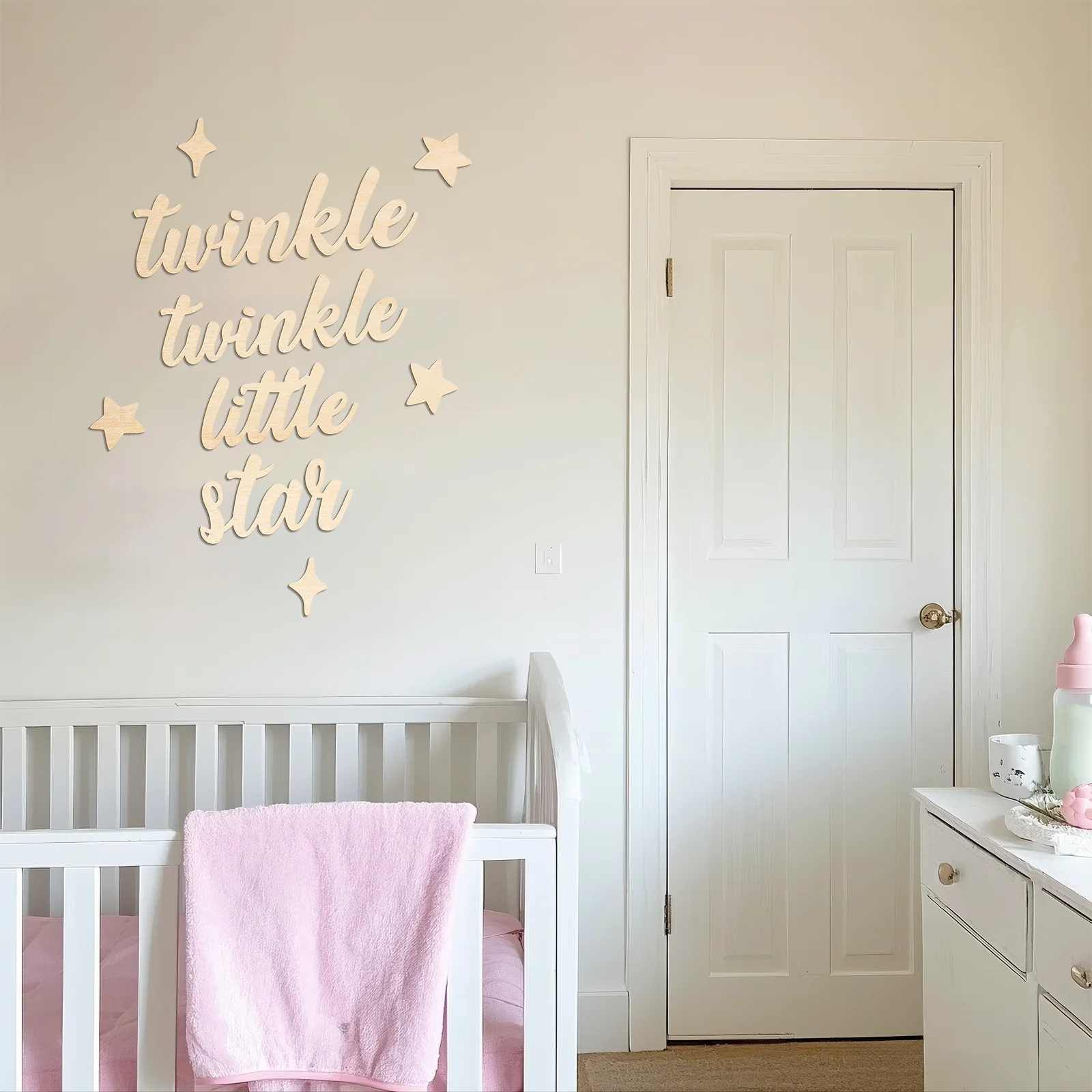 Деревянная вывеска twinkle twinkle little star — декор для детской стен - Фотография_4
