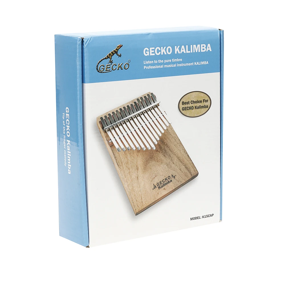 Gecko 15-клавишное пианино kalimba g tone для большого пальца mbira - Фотография_6