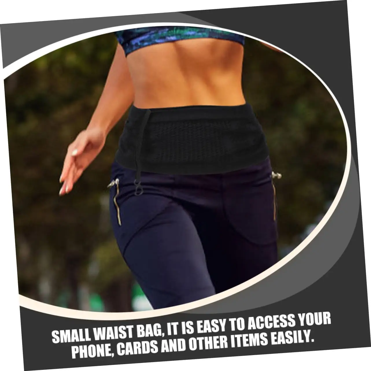 Эластичная высокоэластичная поясная сумка для бега большой емкости - Фотография_6