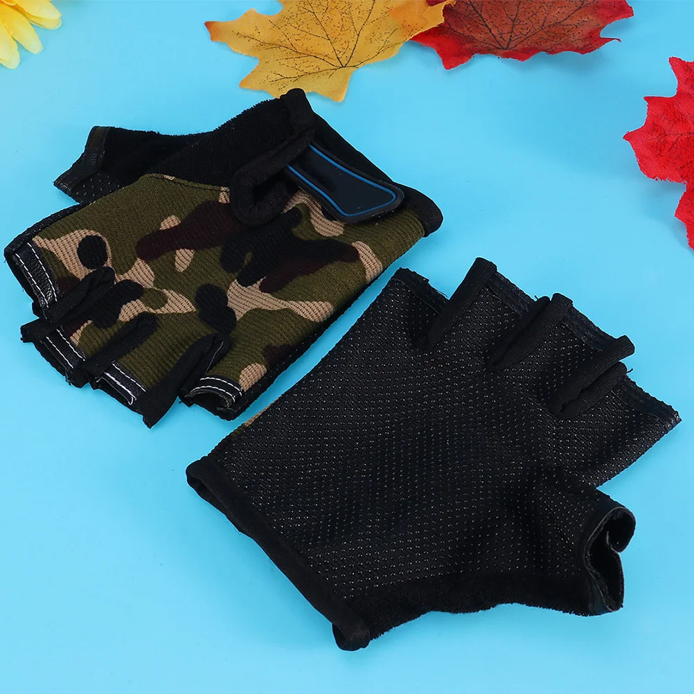 1 пара детских велосипедных перчаток с половиной пальца