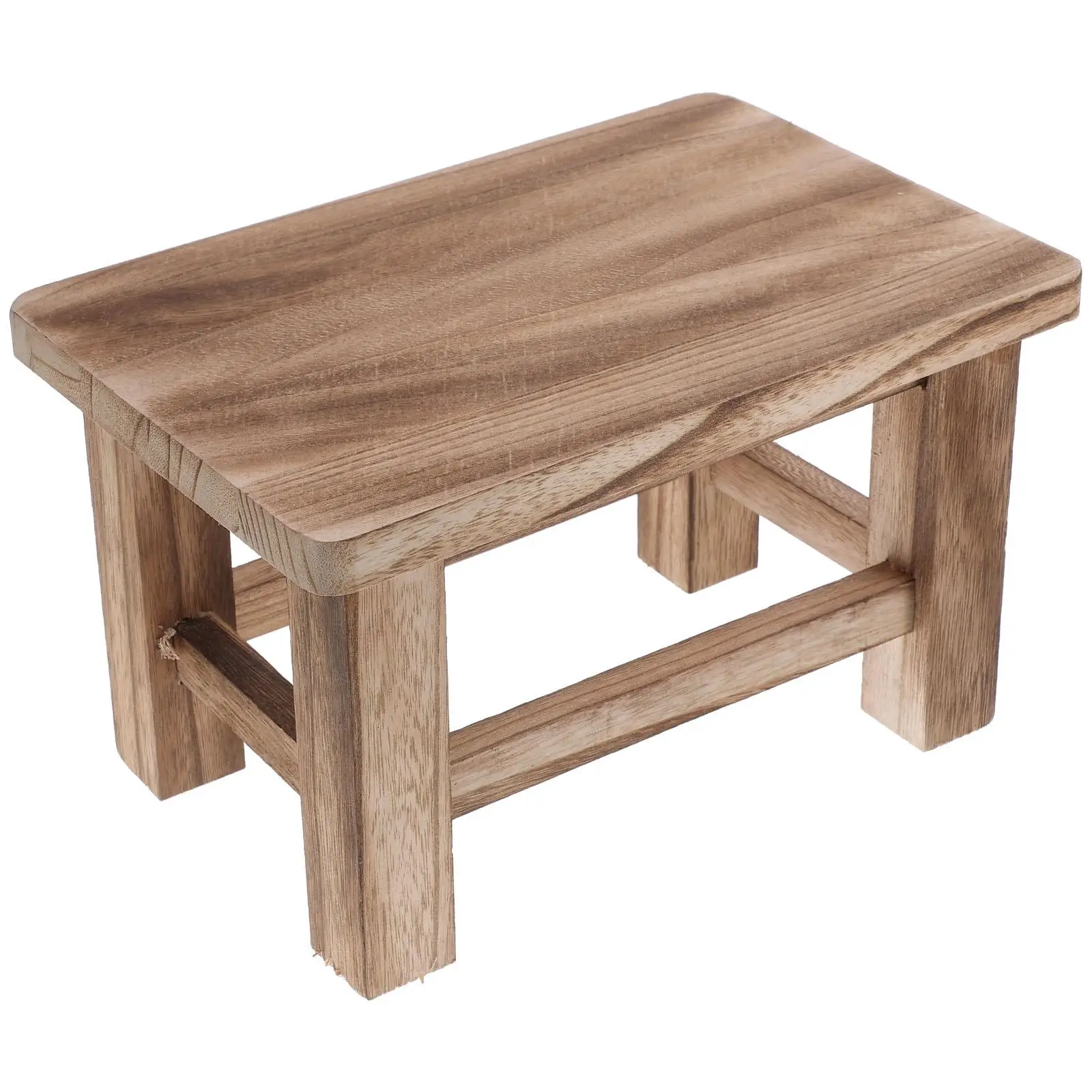 Табурет из цельного дерева в стиле ретро - Фотография_4