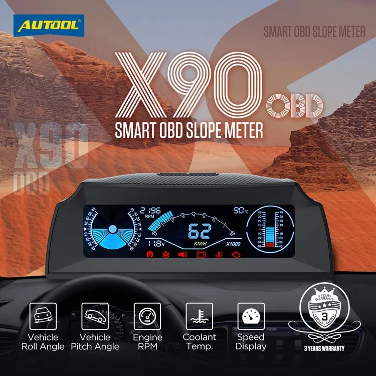 Автомобильный инклинометр x90 obd2 - Фотография_3