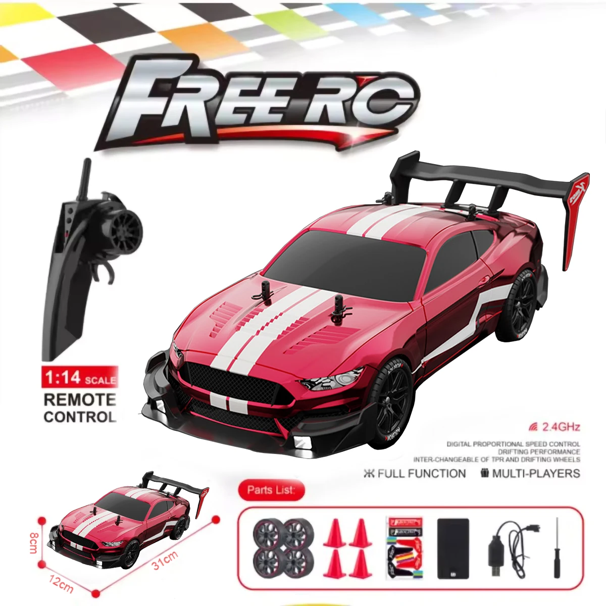 Rtr mustang 2.4g drift car 4wd - Фотография_5