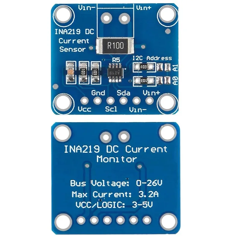 Mcu-219 ina219 i2c iic zero drift - Фотография_2