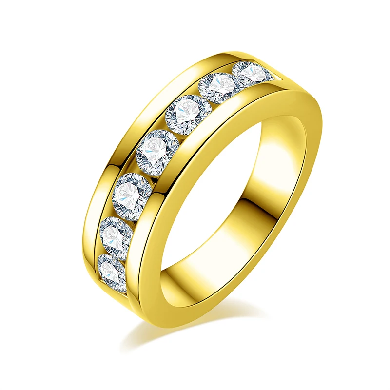 Мужские обручальные кольца с муассанитом