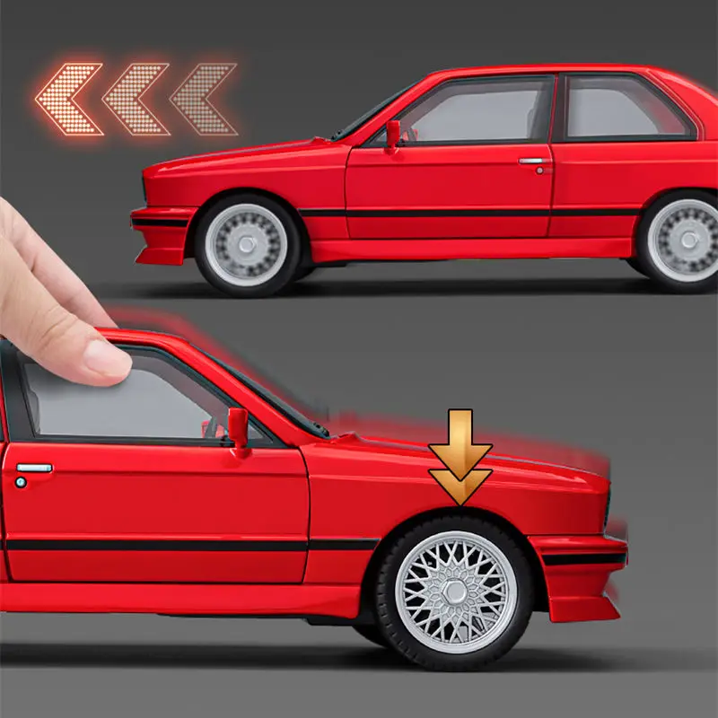 1:24 1988, модель спортивного автомобиля из сплава bmw m3 e30 - Фотография_6
