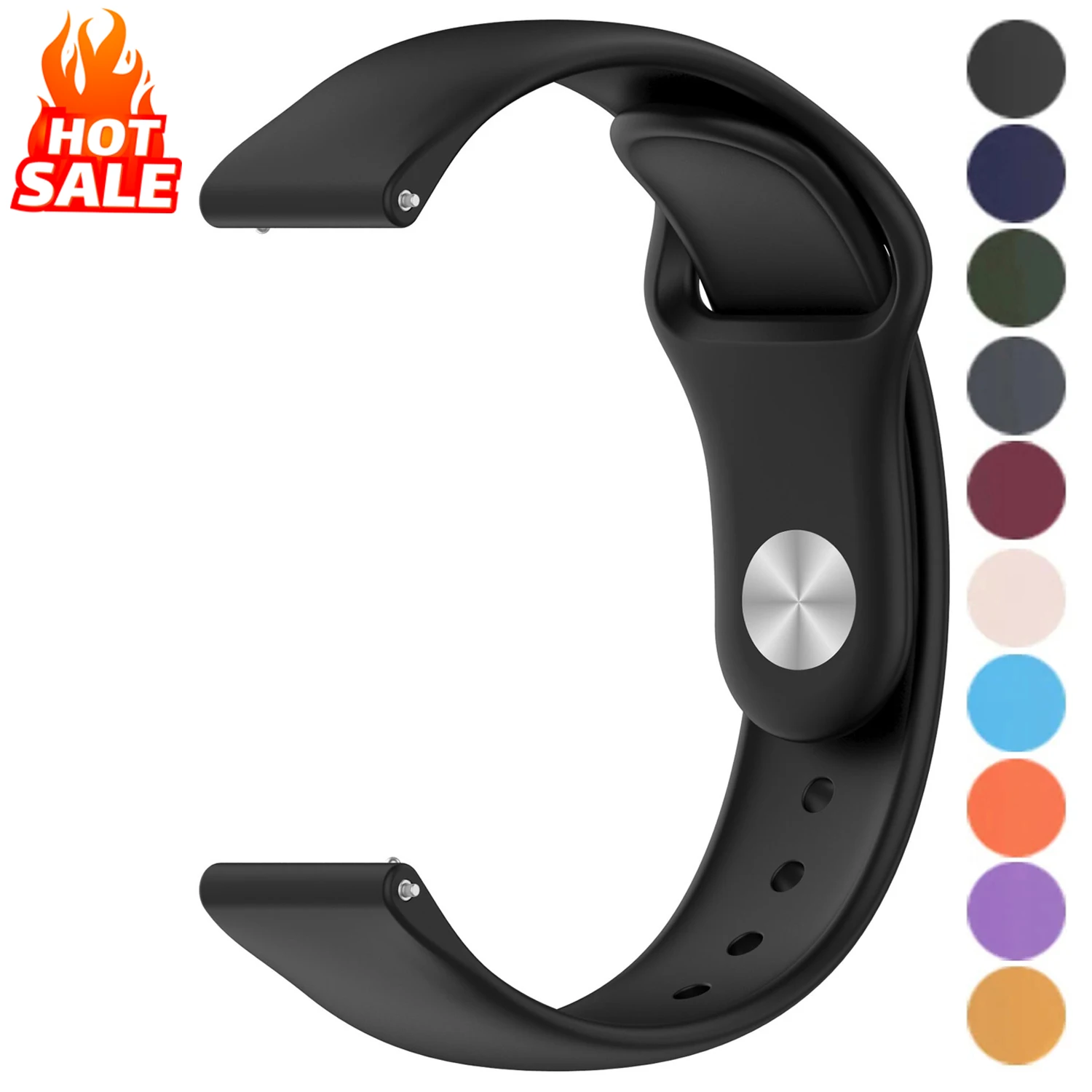 Силиконовый ремешок 20 мм 22 мм