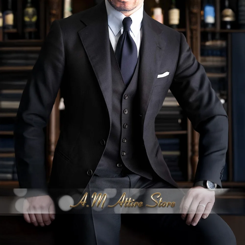 Мужской костюм haute couture черного цвета