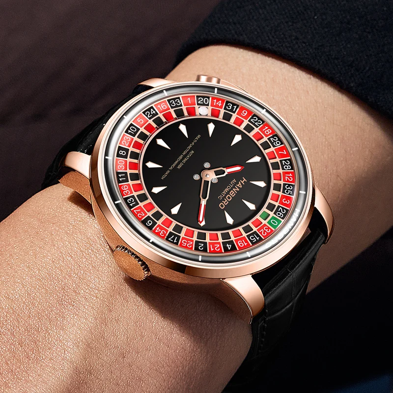 Мужские полностью автоматические механические часы hanboro - Фотография_2