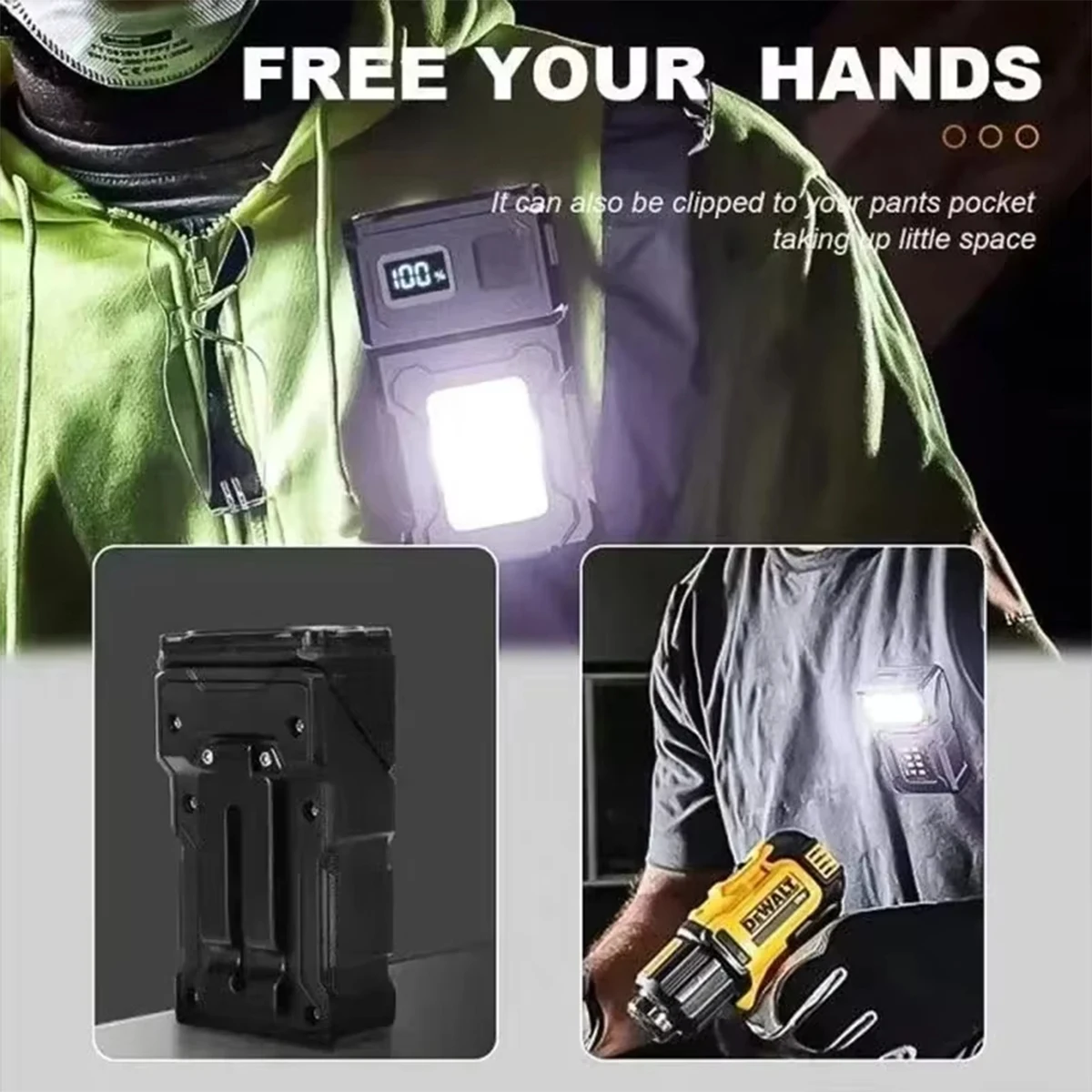 Мини - фонарик led cob usb зарядка - Фотография_6