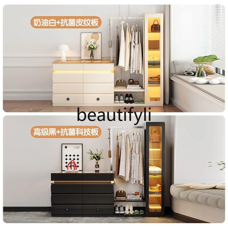 Итальянская легкая роскошная прикроватная тумбочка для спальни - Фотография_2