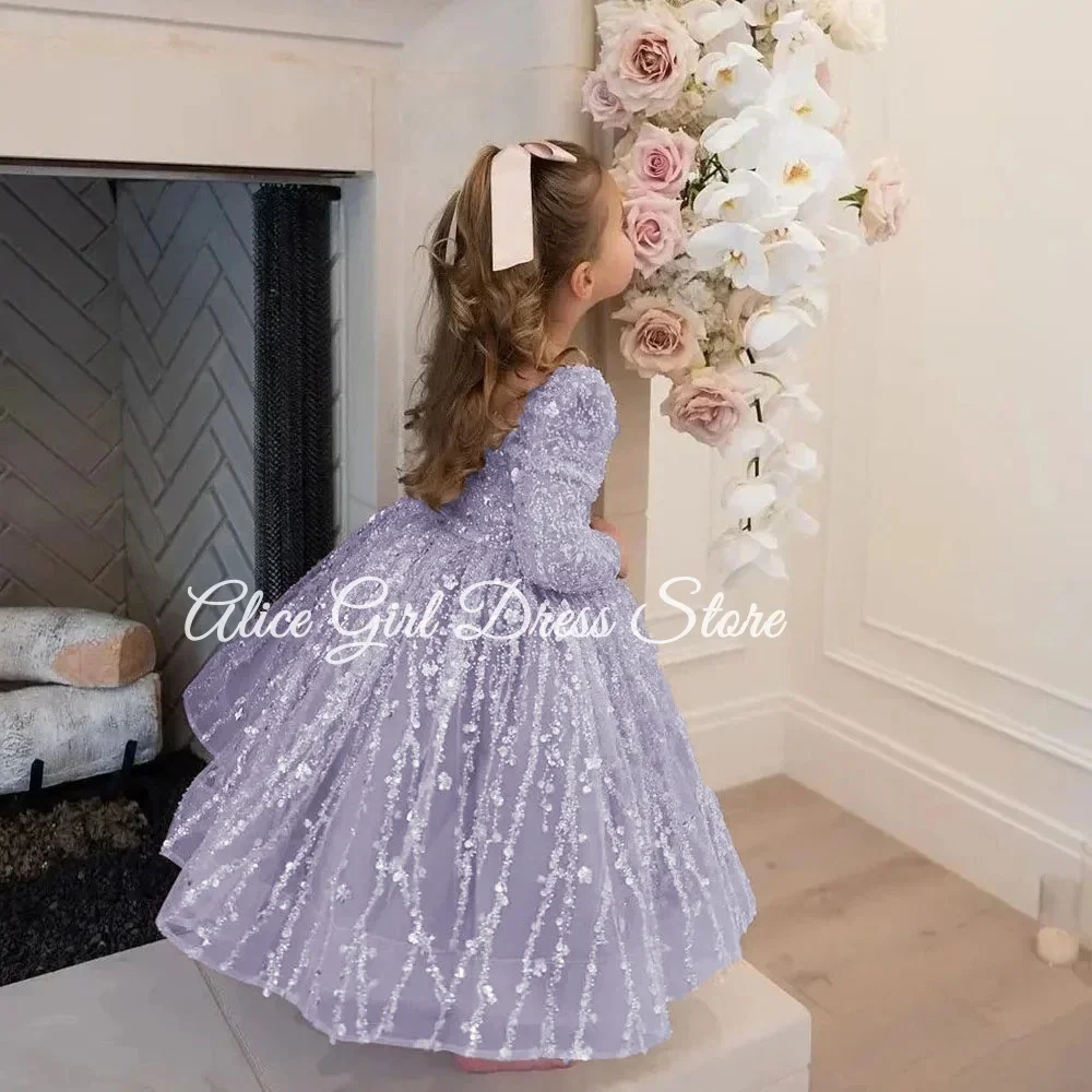 Тюлевое платье с длинными рукавами - Фотография_5