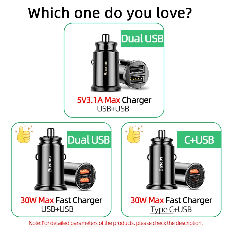 Автомобильное usb-зарядное устройство baseus quick charge 4 - Фотография_2