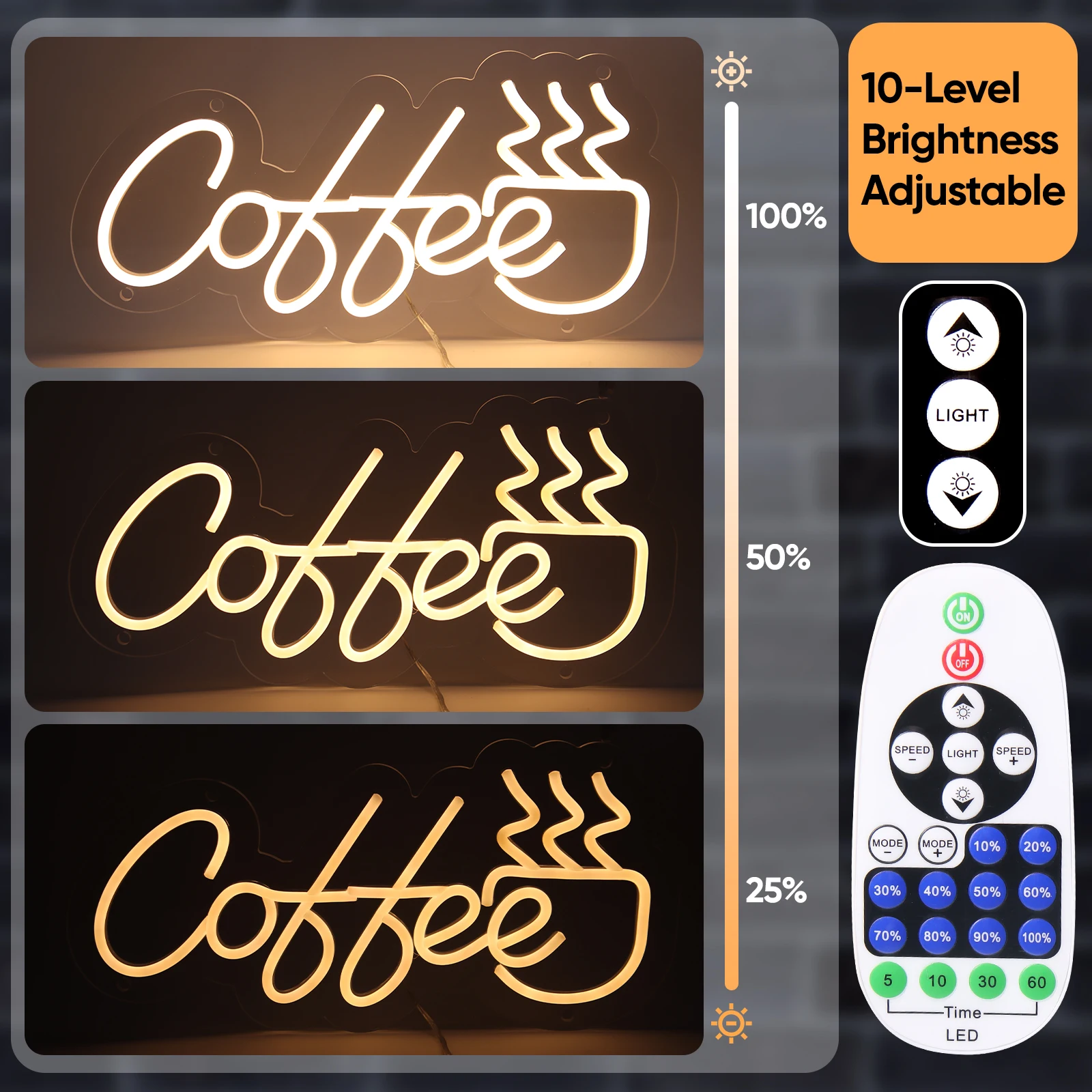 Kawy z filiżanką led neon art sign - Фотография_5