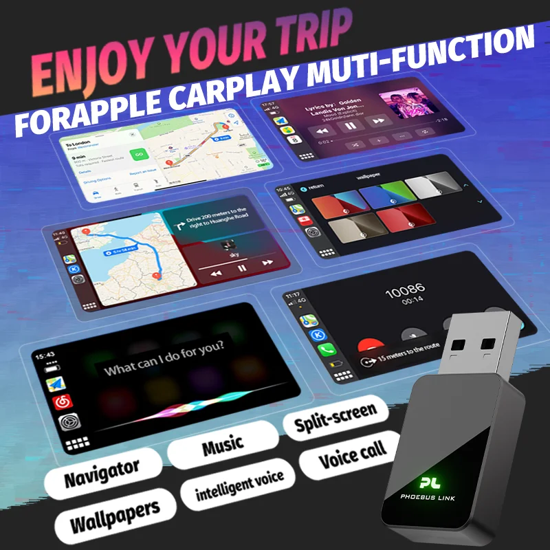 Беспроводной мини-портативный адаптер carplay для iphone 2 в 1 - Фотография_3