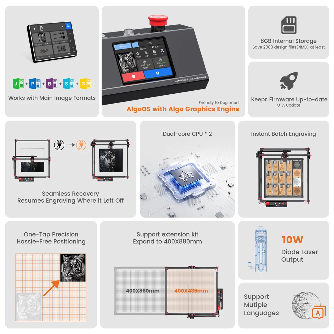 Algolaser diy kit mk2 10 вт сенсорный - Фотография_2