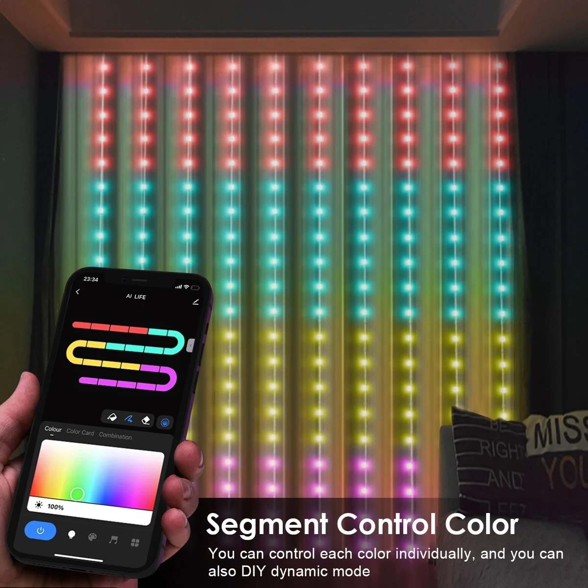 Rgbic светильник для штор - Фотография_3