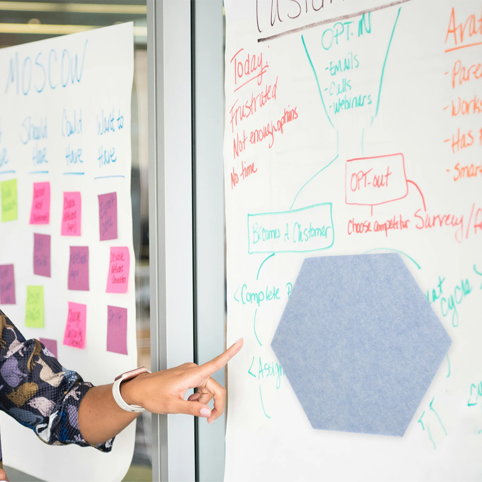 Шестиугольная наклейка на стену - Фотография_5