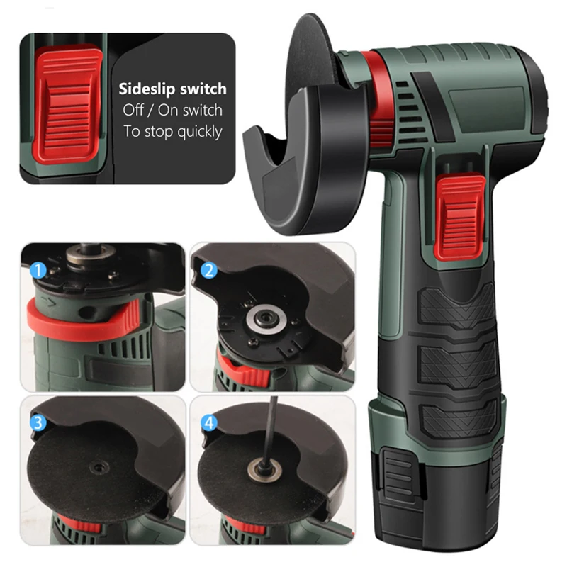 Бесщеточная угловая шлифовальная машина 12 в - Фотография_6