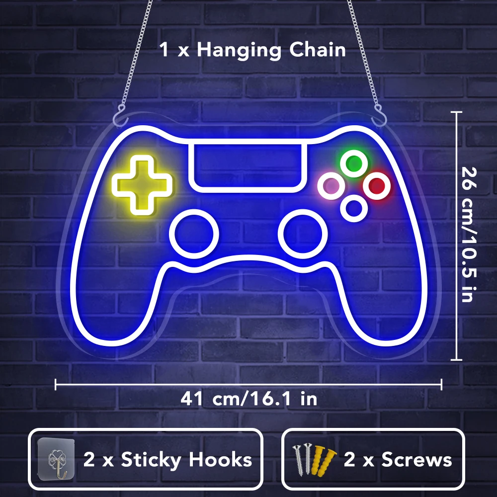 Неоновая вывеска геймера - Фотография_2