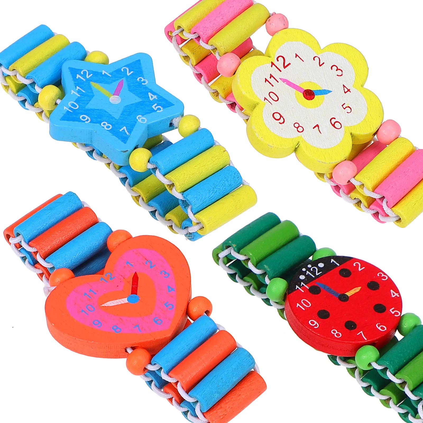 Детский деревянный ремешок для часов с героями мультфильмов