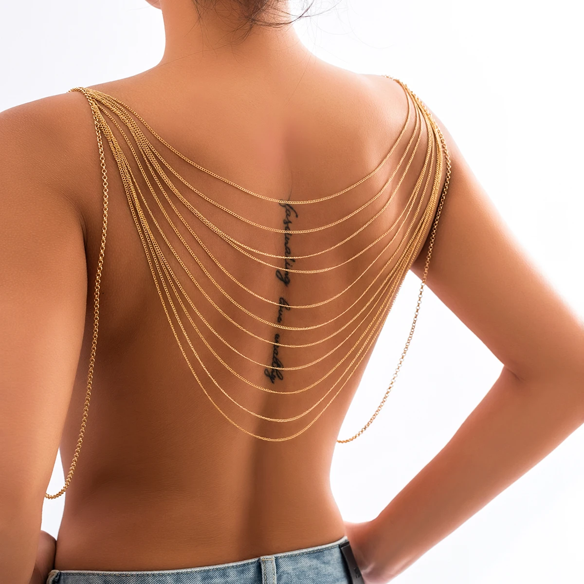 Ingesight.z многослойная металлическая цепочка в стиле панк - Фотография_2