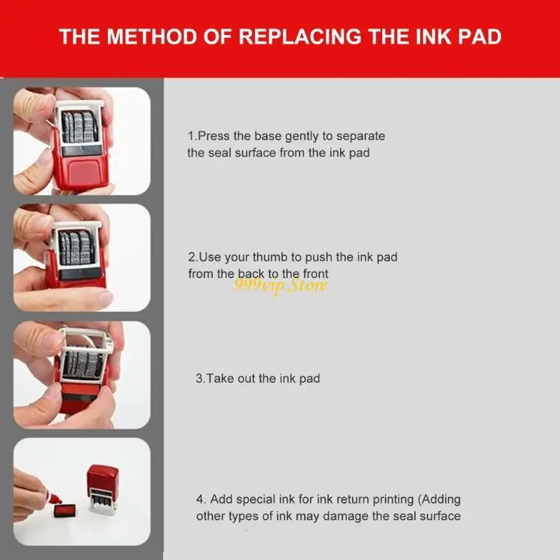 C90c rubber stamp line dater регулируемая - Фотография_4