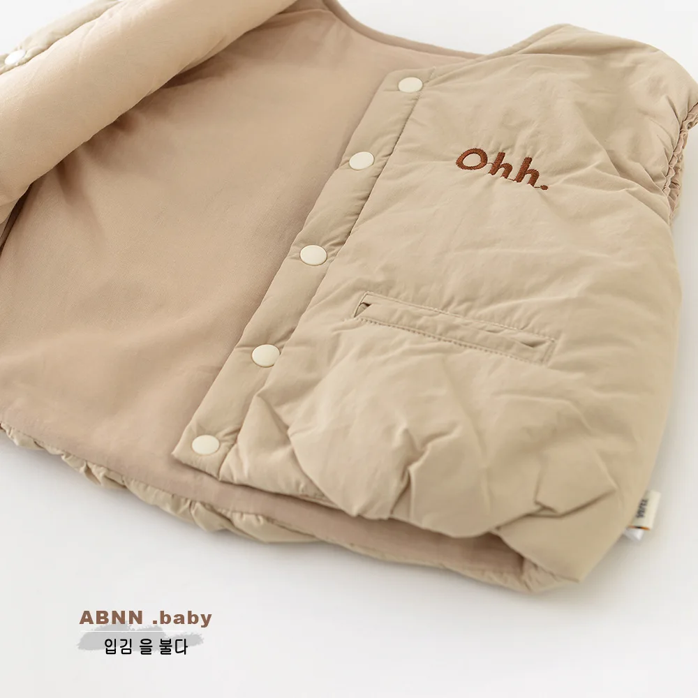 Зимний новый теплый жилет без рукавов для маленьких девочек - Фотография_4